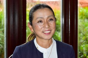 下田裕深氏=2024年9月2日、マカティのペニンシュラホテル(筆者撮影)