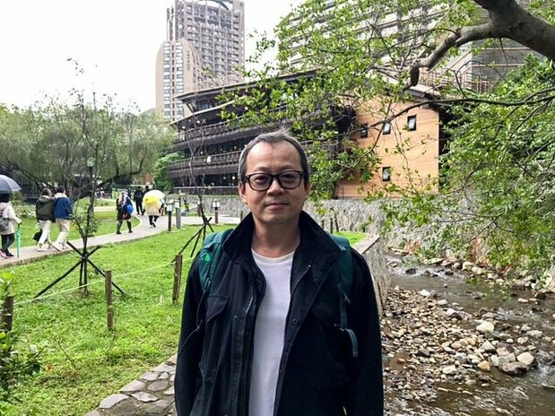 北投在住の郷土史研究家の楊燁氏(筆者撮影)