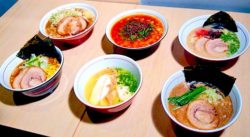Las seis especialidades de ramen que sirve Takumen.