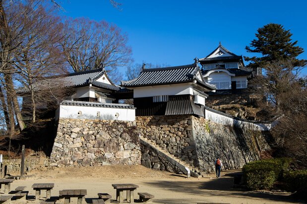 二の丸から江戸時代の姿を残す天守を見上げる