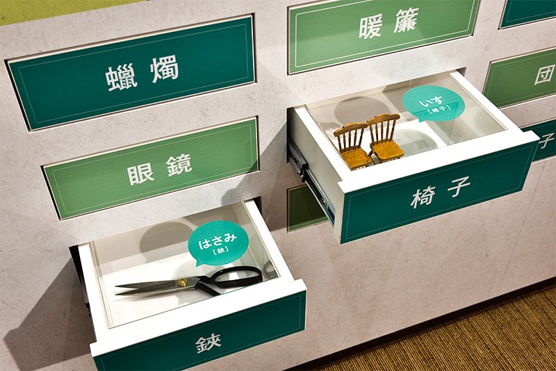 身近な暮らしの道具を漢字で書いたら…？引き出しを開けると、正解が一目瞭然