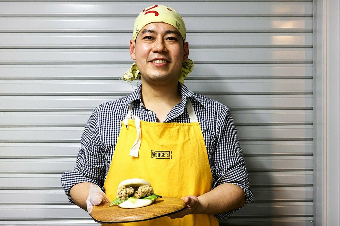 劉諮璘氏が作る新しい「割包（グァバオ）」は、多くの若い世代を魅了している。