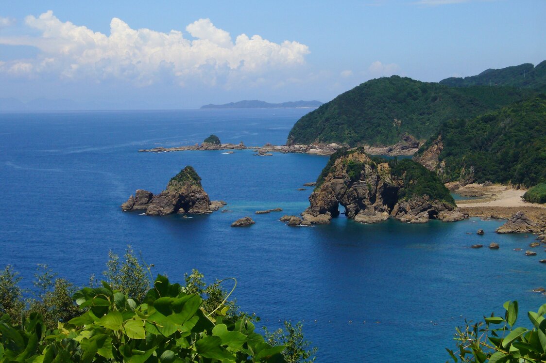 国指定の名勝天然記念物である妙見浦