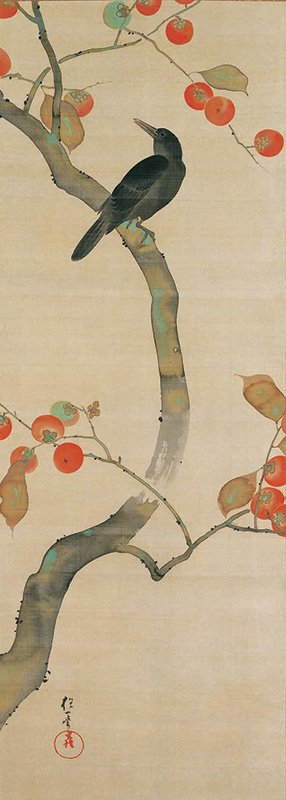 酒井抱一「十二か月花鳥図」（十月）