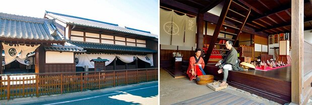 (左)二川宿本阵(爱知县丰桥市),这里是1807-1870年间为本阵服务的马场家遗址。现已恢复江户时代末期的面貌,并对公众开放(右)二川宿的旅笼“清明屋”也进行了改建修复,馆内再现了当年平民旅客脱掉草鞋洗脚的场景(图片:PIXTA)