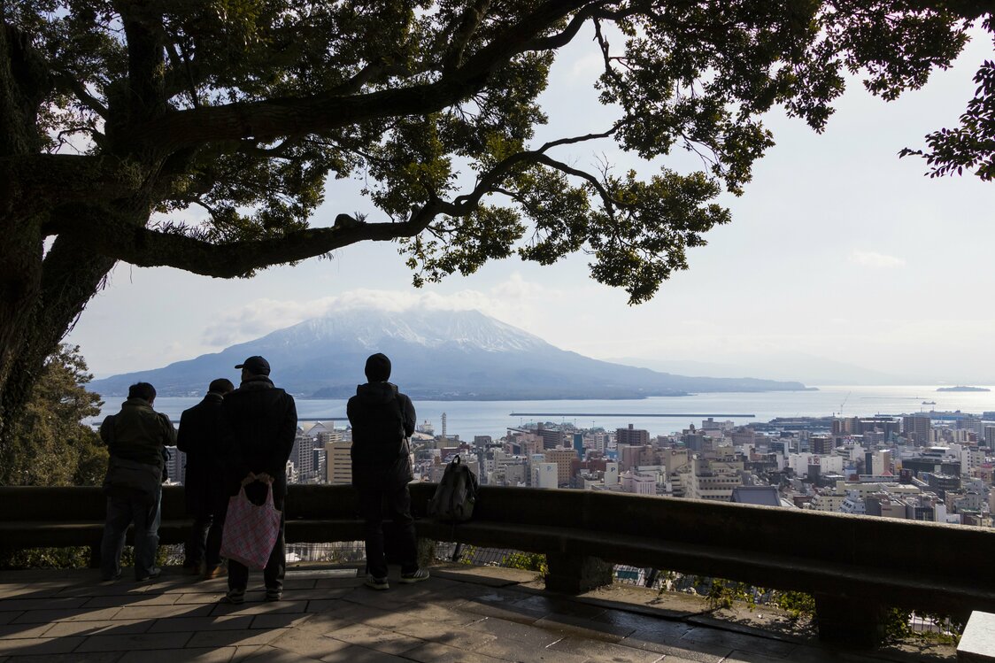 絶景が広がる城山展望台。撮影スポットとしても人気を集めている