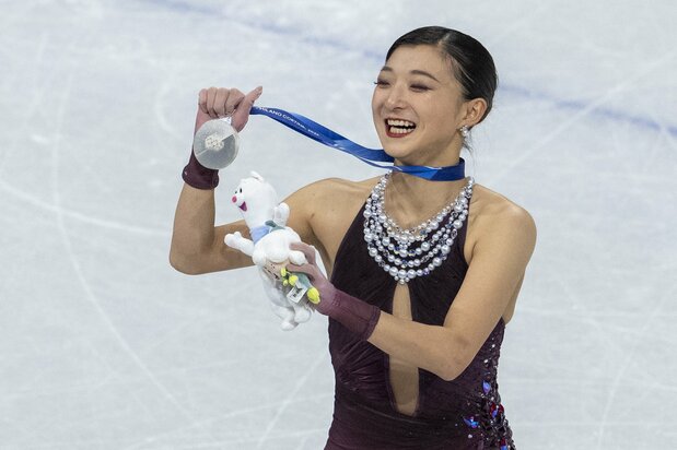ミラノ・コルティナ冬季五輪フィギュアで銀メダルを獲得した坂本花織(Andrzej Iwanczuk via Reuters Connect)