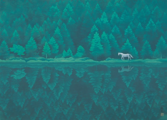 Midori hibiku (Green Resonance), 1982. (Courtesy Higashiyama Kaii Gallery, Nagano Prefectural Shinano Art Museum)