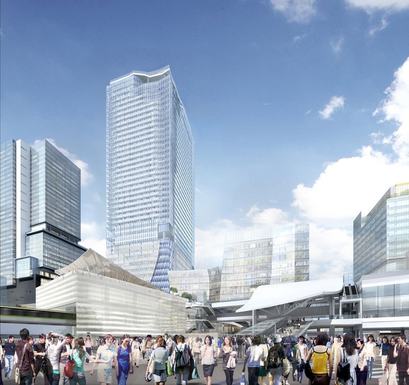 摩天大楼（东幢）作为开发重建的地标性建筑，与预计将有大量商业设施入驻的中低层大厦（中央幢及西幢），共同构成“涩谷站街区”。另一特色是步行通道，全程覆盖有巨大屋顶，从中央幢、西幢一直延伸至忠犬八公像前的广场（图片提供：东急电铁公司）
