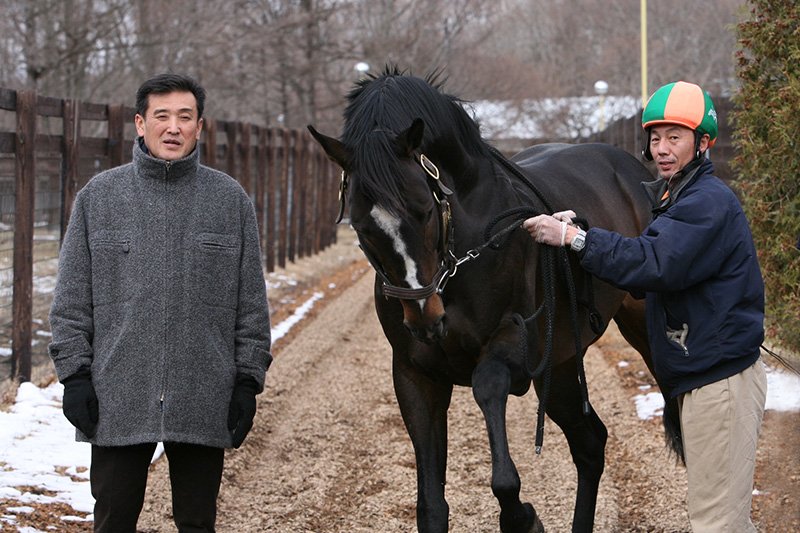 種牡馬スペシャルウィークと。社台スタリオンステーションで