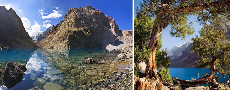 ファン山脈　この山脈の最高峰とされるチンタルガ峰は標高5494メートル
