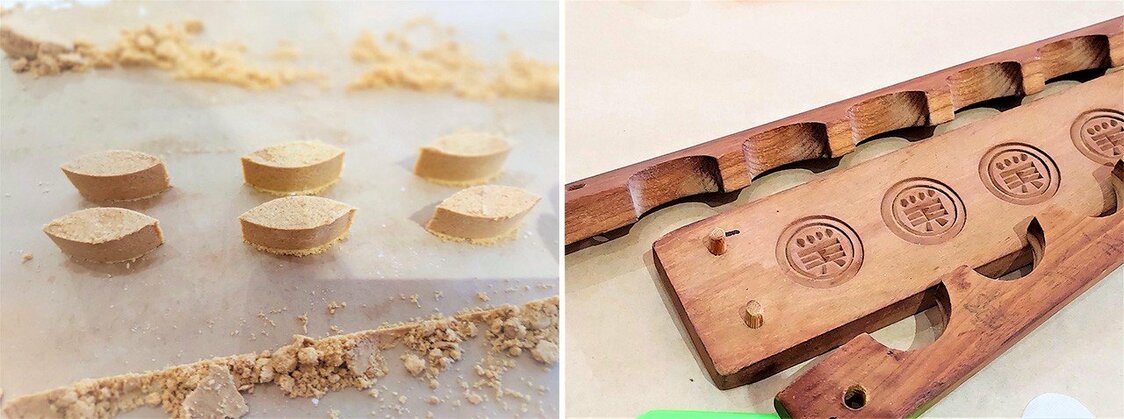 鹿港伝統菓子の「鳳眼糕」とその抜き型