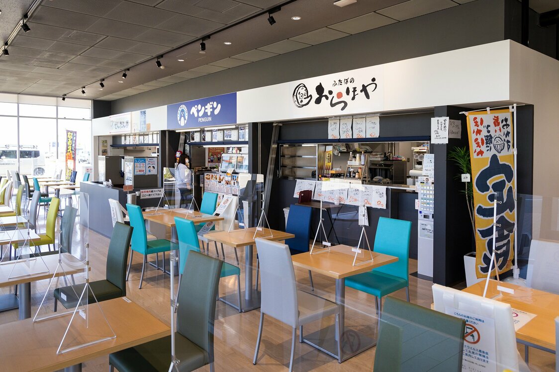 The first-floor food court at F-BICC features local shops.