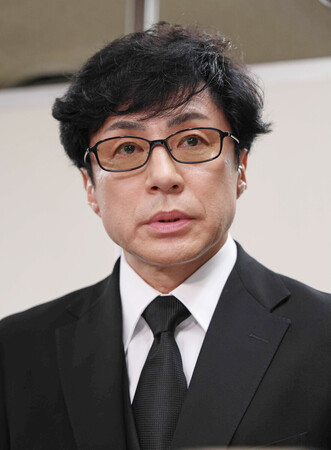 SMILE-UP.（前傑尼斯事務所）社長東山紀之舉行記者會說明卸任事宜。28日下午攝於東京都千代田區