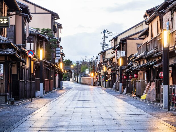 祗園花見小路的街道,京都市東山區(PIXTA)