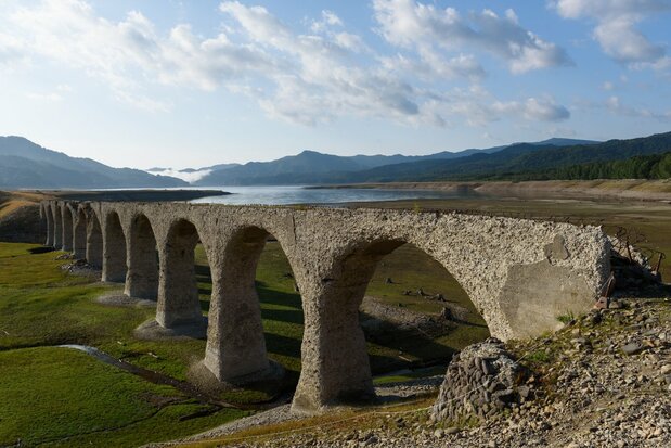El puente Taushubetsu en septiembre de 2020. (© Iwasaki Ryōji)