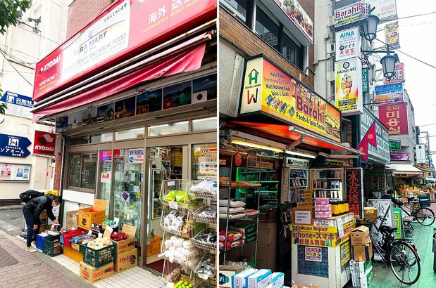新大久保界隈にはこうした南アジア系の食材店が20軒ほどある。どの店もやや入りづらい雰囲気があるかもしれないが、日本語は通じるし、フレンドリーだ 筆者撮影
