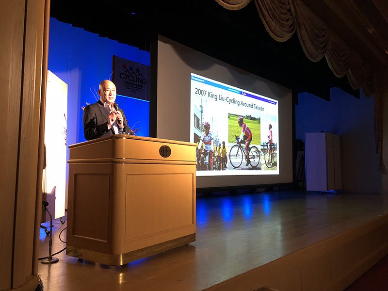 日本自転車新文化基金会会長のトニー・ロー氏（筆者撮影）
