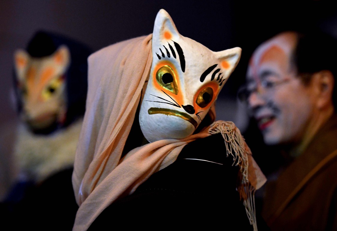 Desfile de zorros de Ōji, 31 de diciembre de 2017. (AFP/Jiji Press)