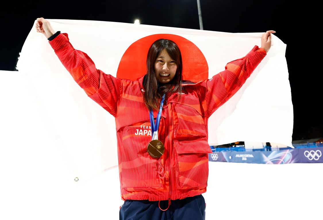 Murase Kokomo après avoir obtenu la médaille d’or le 9 février. (© Reuters)