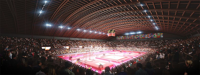 有明体操競技場の内観 2016年3月時点でのイメージ図／©Tokyo 2020