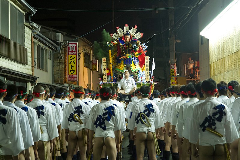 櫛田入りを目指す舁き手が名乗り出る