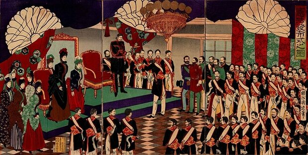 宪法颁布仪式图(东京都立图书馆)