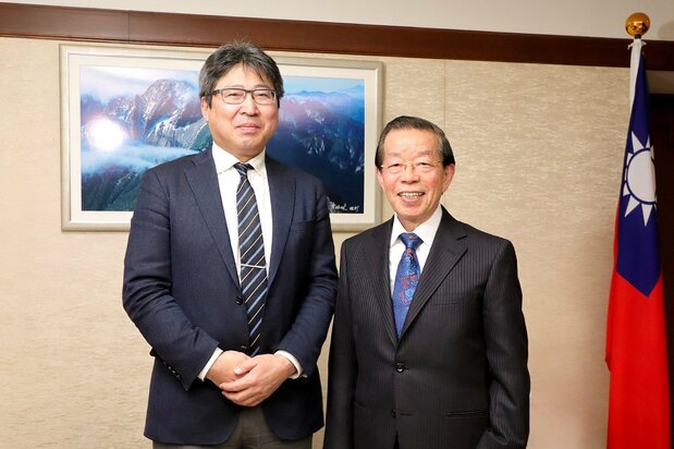 川島真氏（左）と謝長廷氏（撮影：花井智子）