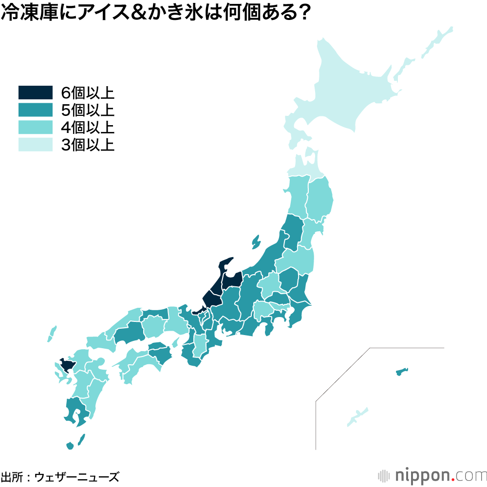 アイスか？かき氷か？―境界線は気温34度 : 買い置き最多は石川県、最少は…