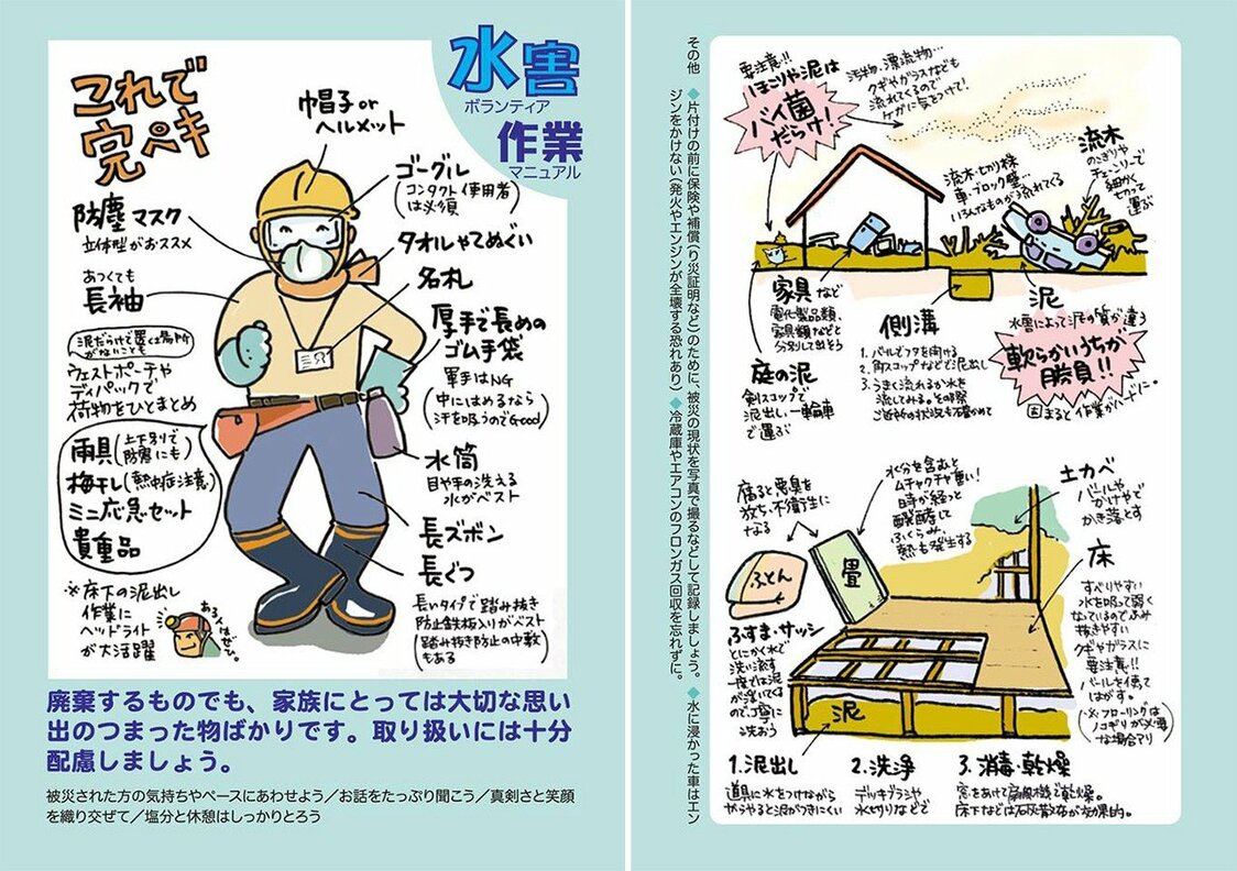 當地行政單位為志工製作的安全操作手冊（陳一銘先生提供）