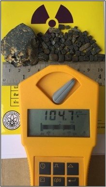 Fotografía del material nuclear que Ebisawa envió a los agentes. (Por cortesía del Departamento de Justicia de los Estados Unidos)