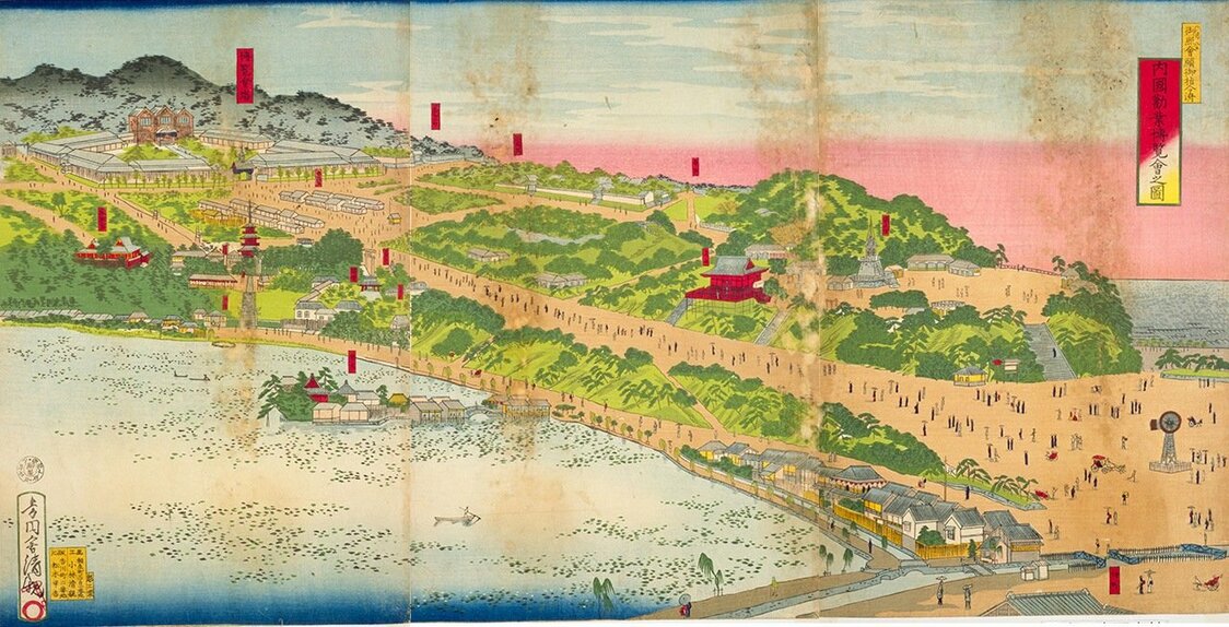 第1回内国勧業博覧会の会場全体図（国立国会図書館デジタルコレクション）