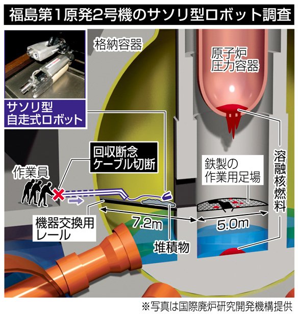 難航する燃料デブリ調査：福島第1原発事故から6年