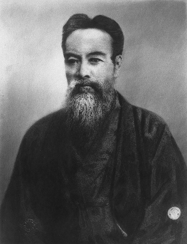 侍従として明治天皇に10年間仕えた山岡鉄舟。宮内大丞、宮内少輔を歴任し、退任後に子爵に叙される（国立国会図書館所蔵）