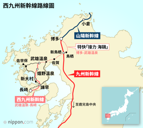 西九州新幹線路線図
