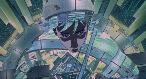 ほとんどの人間が脳を情報ネットワークに接続した電脳化社会を描く　(c)1995 士郎正宗／講談社・バンダイビジュアル・MANGA ENTERTAINMENT