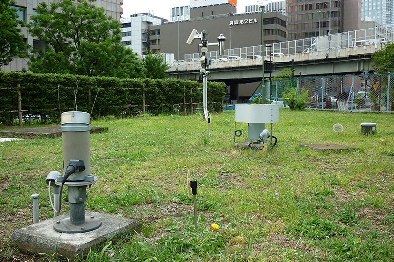 気象庁庁舎敷地内にある大手町露場（写真提供＝気象庁）