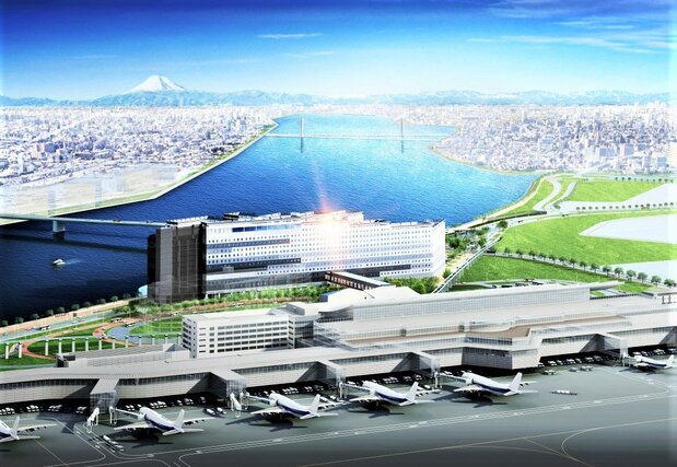 从“羽田机场花园”出发,步行1分钟就能达到直通羽田机场内的京急线和东京单轨电车站,步行2至3分钟就可到达通向第3航站楼的入口(图片:住友不动产商业管理公司)
