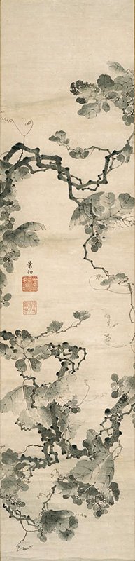伊藤若冲「葡萄図」