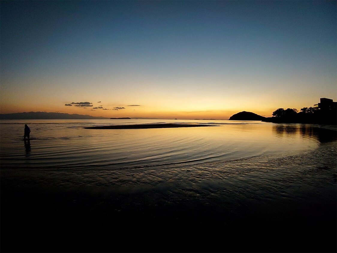 Chichibugahama beach is also spectacular after the sun sets.