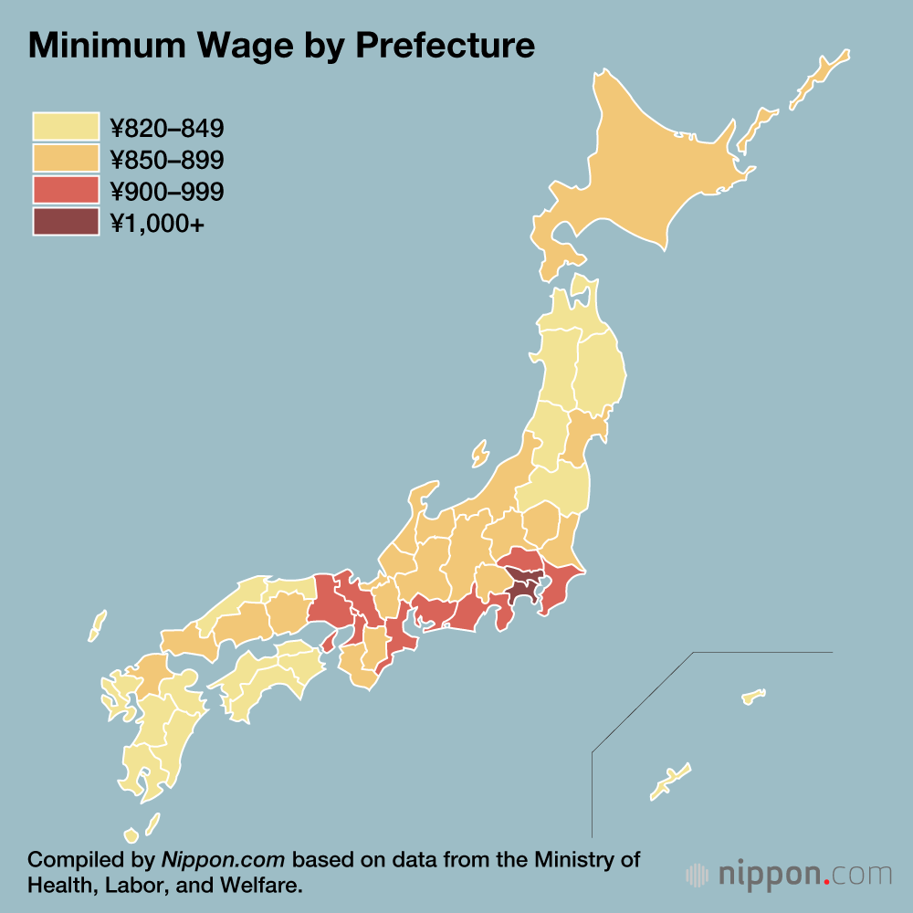 Average Minimum Wage in Japan Set to Rise to ¥930
