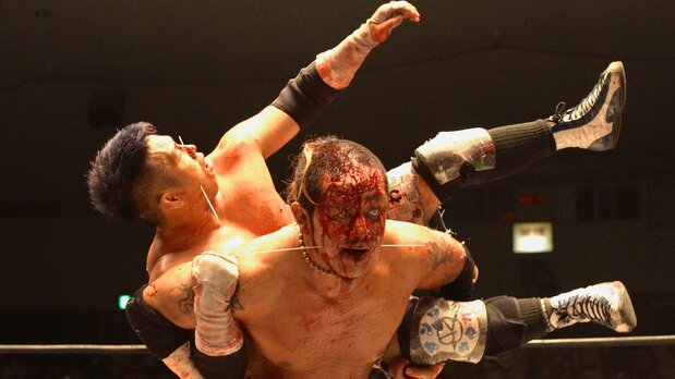 El primer combate de Kasai, en el Kōrakuen Hall (28 de julio de 2020) desde que comenzara la pandemia. Su rival era una nueva estrella, Sakuda Toshiyuki. ©2021 Jun Kasai Movie Project.