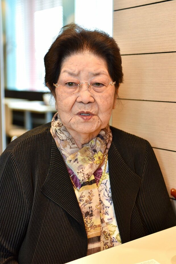 談及石底加彌與仲嵩實的崎原乃理，2019年5月28日，沖繩縣那霸市（筆者攝影）