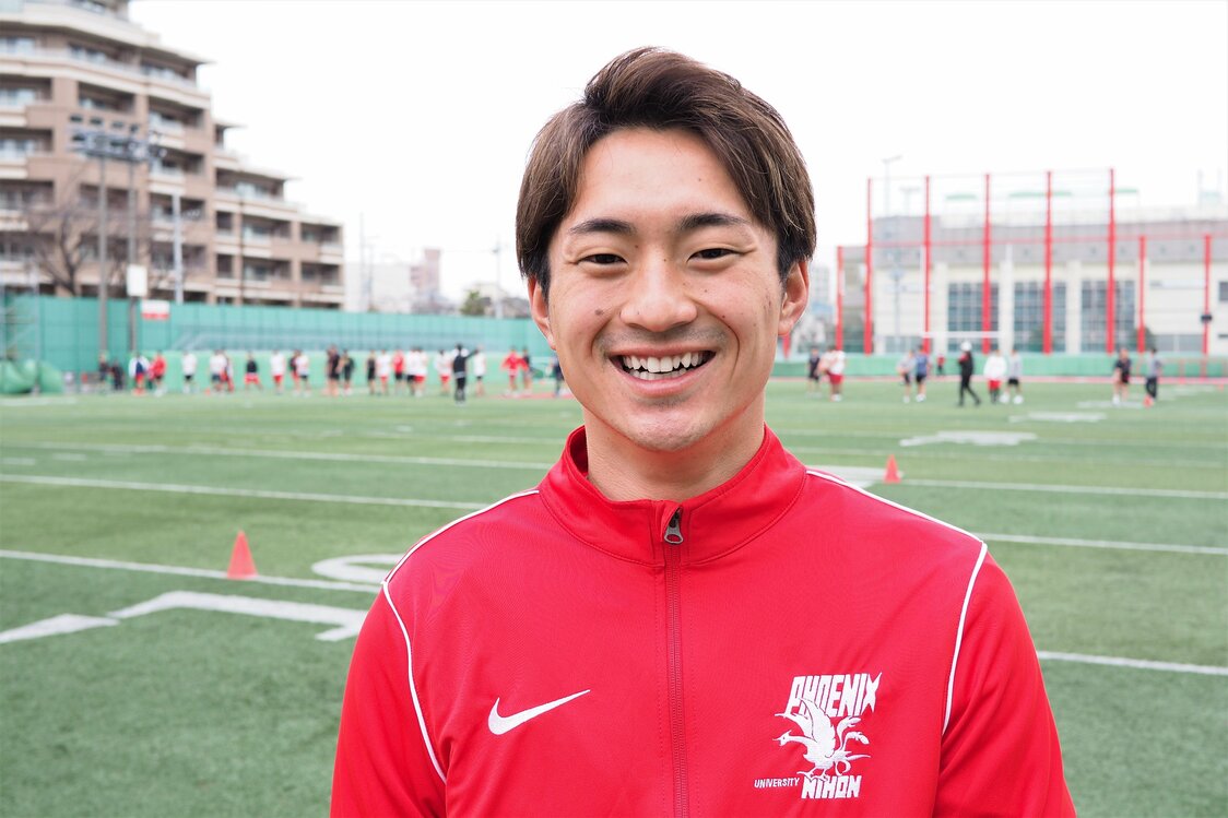 Hayashi Taiki says that without the melee over the tackle, he might have gone on to play for a corporate team, but that he does not lament his fate. (© Fuchi Takayuki)
