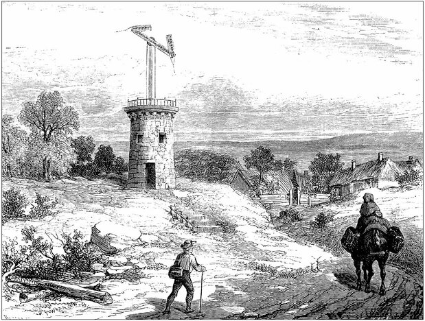 Un télégraphe Chappe (© Getty Images)
