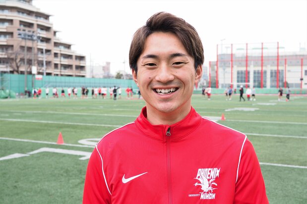 Hayashi Taiki says that without the melee over the tackle, he might have gone on to play for a corporate team, but that he does not lament his fate. (© Fuchi Takayuki)