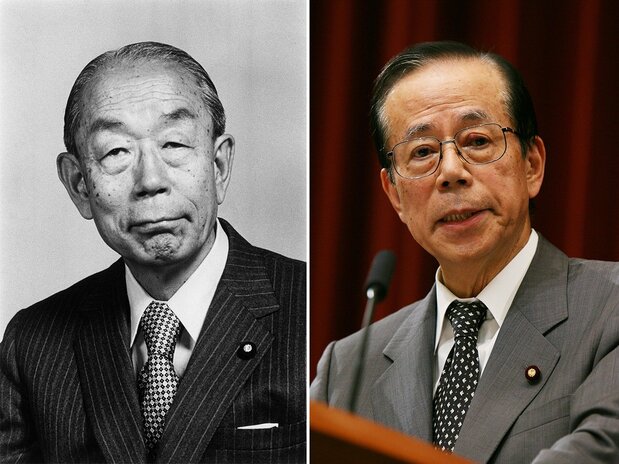 左・福田赳夫氏(時事)、右・福田康夫氏(時事)