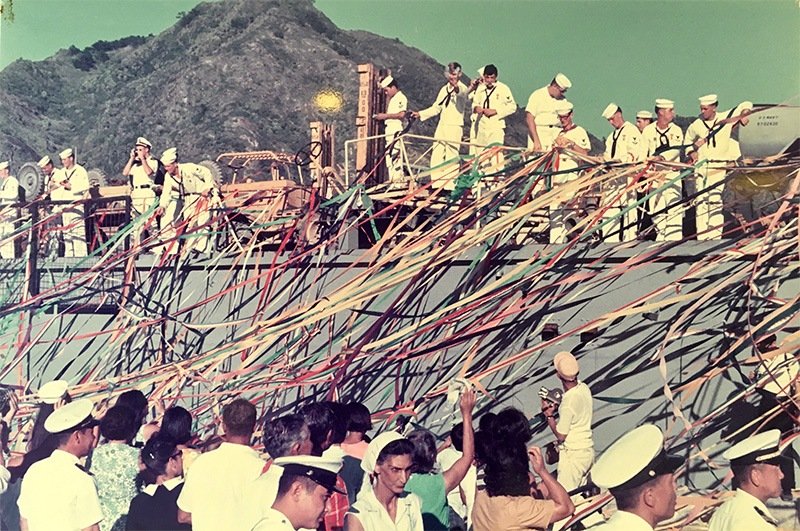1968年6月　小笠原返還で父島から引き上げる米兵たち