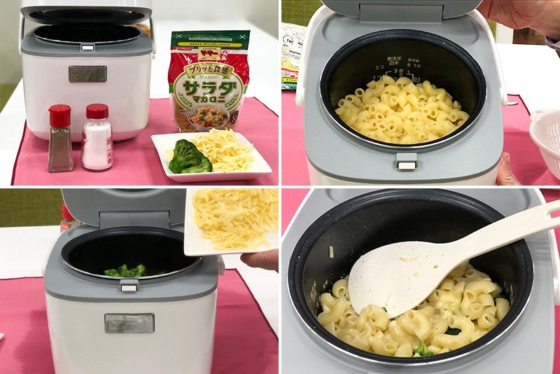 Cook the pasta, add the other ingredients, and voilà, mac and cheese!