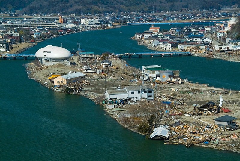 Ishinomaki, environ trois semaines après la catastrophe (1er avril 2011)